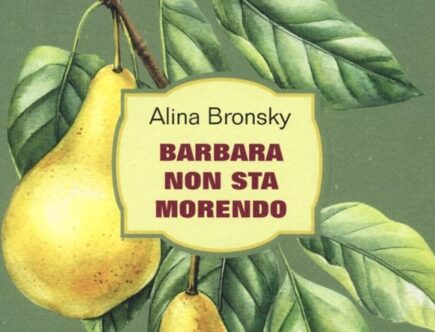 Sulla copertina di Barbara non sta morendo di Alina Bronsky sono rappresentate due belle pere con foglie