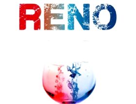 Sulla copertina di Reno c'è un bicchiere che contiene acqua rossa e blu, colori che richiamano Bologna