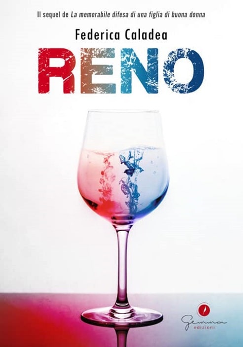 Sulla copertina di Reno c'è un bicchiere che contiene acqua rossa e blu, colori che richiamano Bologna