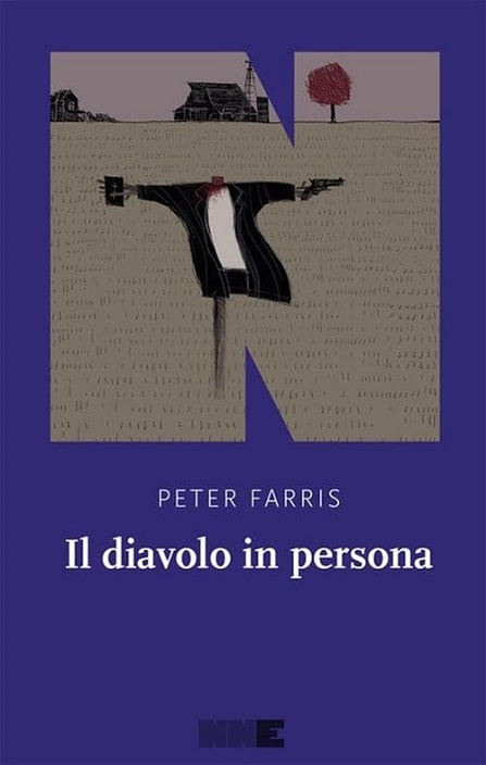 Sulla copertina de Il diavolo in persona di Peter Farris c'è l'illustrazione di uno spaventapesseri in un campo, con una pistola in mano