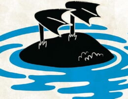 Sulla copertina de La morte bussa a Marlow di Robert Thorogood c'è un'illustrazione molto essenziale che ritrae le zampe e il sedere di una papera morta emergere dall'acqua
