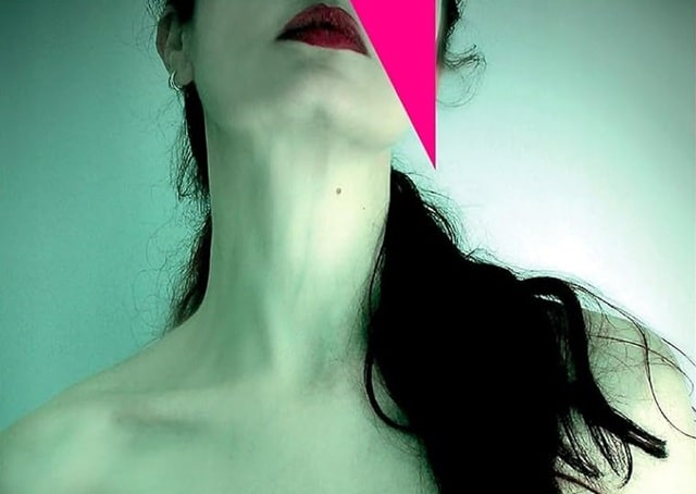 Sulla copertina a fondo fucsia di Santa di Rosanna Turone c'è la foto di una donna che non si vede in volto ma ha la testa ben alzata e indossa un vistoso rossetto rosso