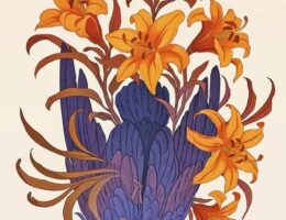 Sulla copertina di Un uccellino mi ha detto di Susan Fletcher è illustrato un uccellino blu a testa in giù, da cui nascono fuori dorati