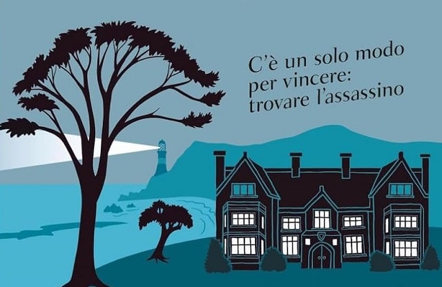 Sulla copertina di Delitto per gioco di Tom Hindle c'è in primo piano l'immagine stilizzata di una vecchia magione e sullo sfondo una collina su cui spicca un faro